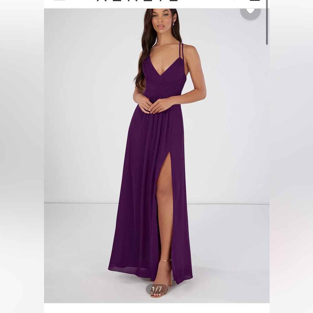 Bridesmaid Dress in the color Grape. Size 6